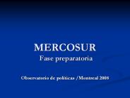 MERCOSUR Fase preparatoria