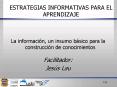 ESTRATEGIAS INFORMATIVAS PARA EL APRENDIZAJE PowerPoint PPT Presentation