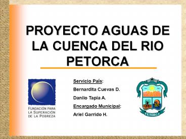 PROYECTO AGUAS DE LA CUENCA DEL RIO PETORCA
