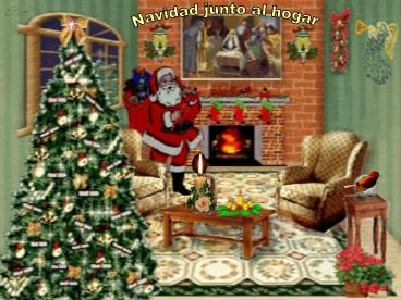 Navidad junto al hogar