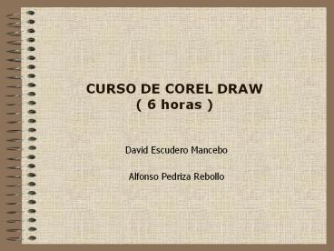 CURSO DE COREL DRAW ( 6 horas )