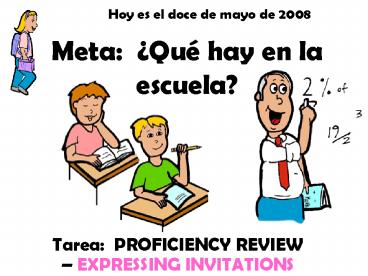 Meta: Qu hay en la escuela