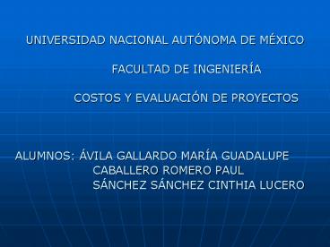 UNIVERSIDAD NACIONAL AUTNOMA DE MXICO