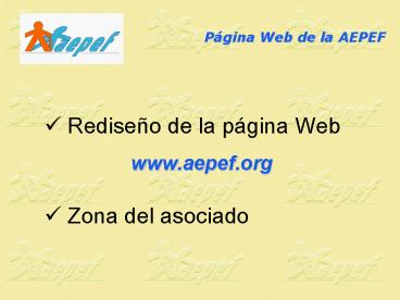 Pgina Web de la AEPEF