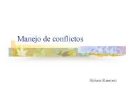 Manejo de conflictos