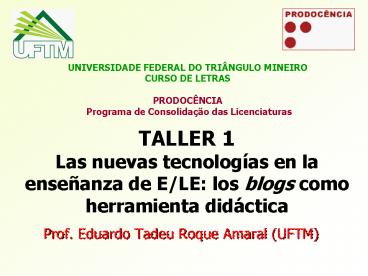 Prof' Eduardo Tadeu Roque Amaral UFTM