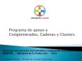 Programa de apoyo a Conglomerados, Cadenas y Clusters PowerPoint PPT Presentation
