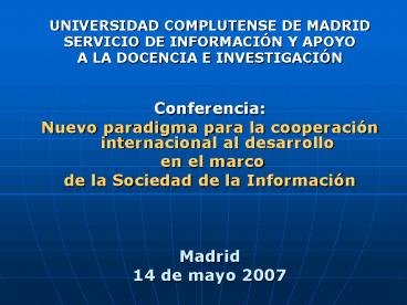 UNIVERSIDAD COMPLUTENSE DE MADRID