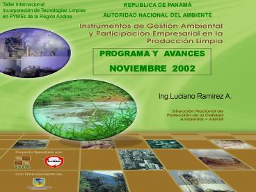 Ing'Luciano Ramirez A'