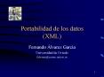 Portabilidad de los datos XML PowerPoint PPT Presentation