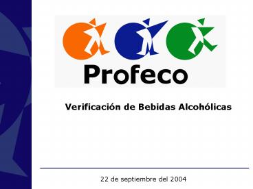 Verificacin de Bebidas Alcohlicas