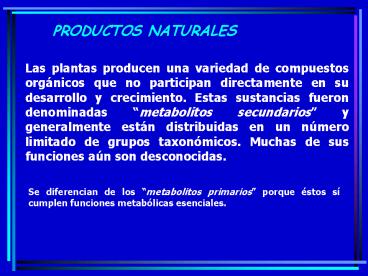 PRODUCTOS NATURALES