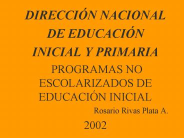 DIRECCIN NACIONAL