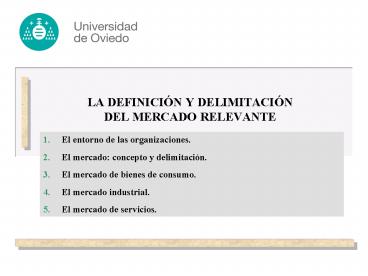 LA DEFINICIN Y DELIMITACIN DEL MERCADO RELEVANTE
