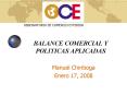 BALANCE COMERCIAL Y POLITICAS APLICADAS PowerPoint PPT Presentation
