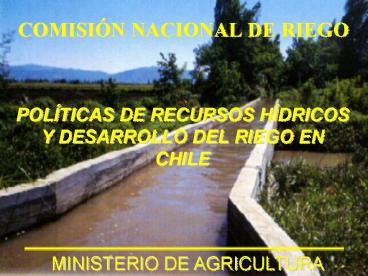COMISIN NACIONAL DE RIEGO