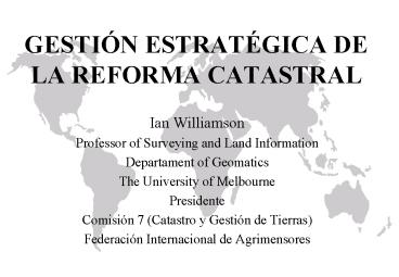 GESTIN ESTRATGICA DE LA REFORMA CATASTRAL