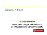 Reservas y flujos