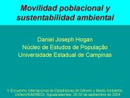 Movilidad poblacional y sustentabilidad ambiental