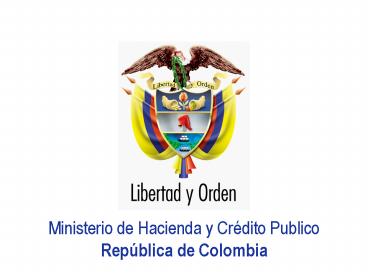 Ministerio de Hacienda y Crdito Publico Repblica de Colombia