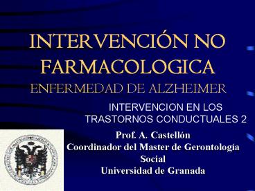 INTERVENCIN NO FARMACOLOGICA