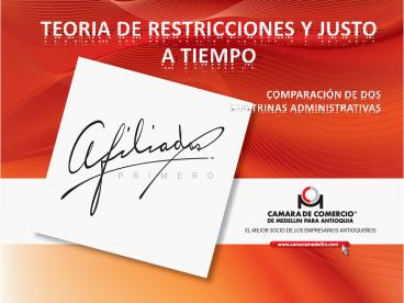 TEORIA DE LAS LIMITACIONES Y JUSTO A TIEMPO