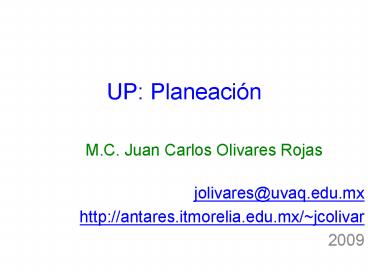 UP: Planeacin