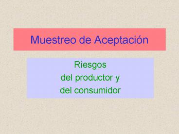 Muestreo de Aceptacin