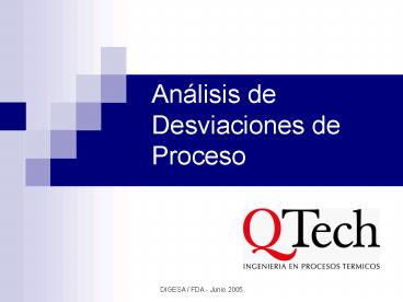 Anlisis de Desviaciones de Proceso