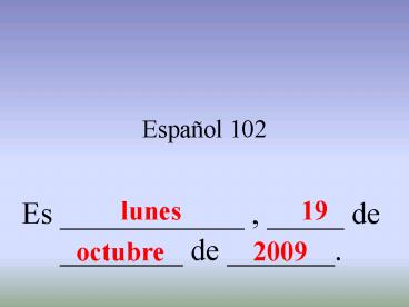 Espaol 102