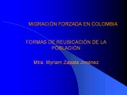MIGRACIN FORZADA EN COLOMBIA