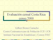 Evaluacin censal Costa Rica censo 2000