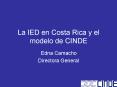 La IED en Costa Rica y el modelo de CINDE PowerPoint PPT Presentation