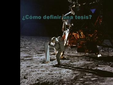 Cmo definir una tesis