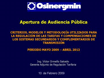 Ing' Vctor Ormeo Salcedo