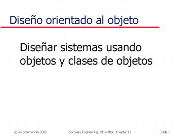 Diseo orientado al objeto