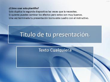 Titulo de tu presentacin'