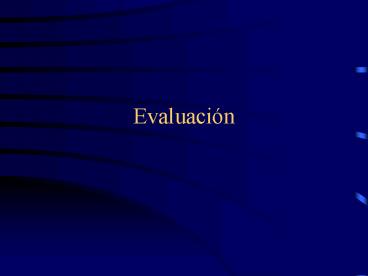 Evaluacin