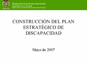 CONSTRUCCIN DEL PLAN ESTRATGICO DE DISCAPACIDAD