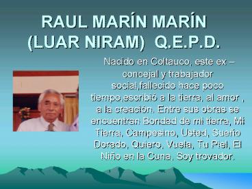 RAUL MARN MARN LUAR NIRAM Q'E'P'D'