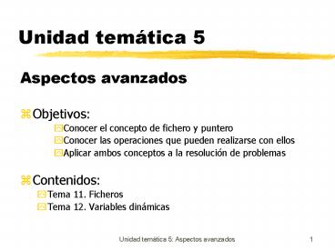 Unidad temtica 5