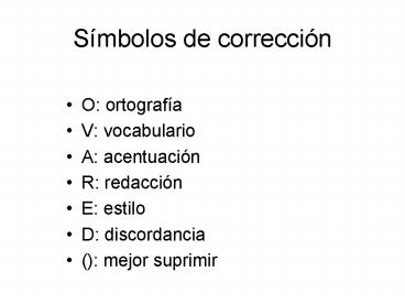 Smbolos de correccin