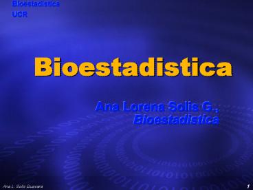 Bioestadistica