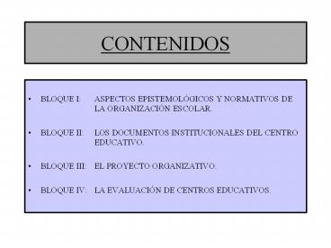 CONTENIDOS