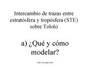 Intercambio de trazas entre estrat