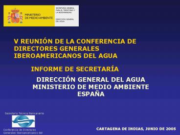 DIRECCIN GENERAL DEL AGUA MINISTERIO DE MEDIO AMBIENTE ESPAA