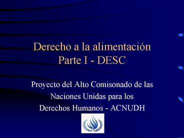 Derecho a la alimentaci