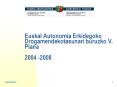 Euskal Autonomia Erkidegoko Drogamendekotasunari buruzko V. Plana 2004 -2008 PowerPoint PPT Presentation