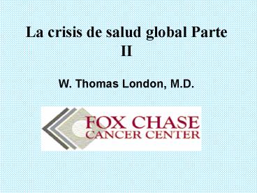 Global Health Crisis in Spanish