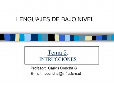 Tema 2: INTRUCCIONES